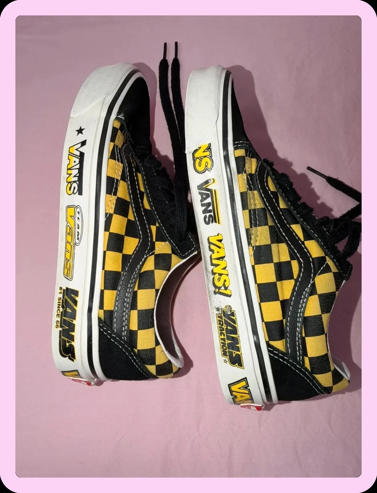 Zapatillas Vans Old Skool con patrón a cuadros amarillo y negro. En muy buen estado. – photo 10